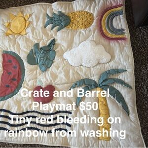 Crate and Barrel Playmat with Tropical Design